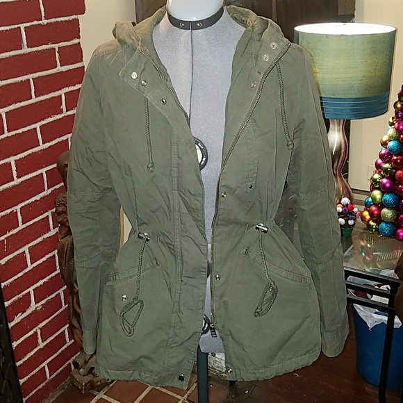 green fall coat